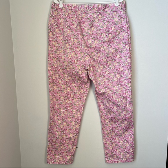 Ralph Lauren Pink Floral Chino Straight Leg Pants 16 W - Picture 7 of 10